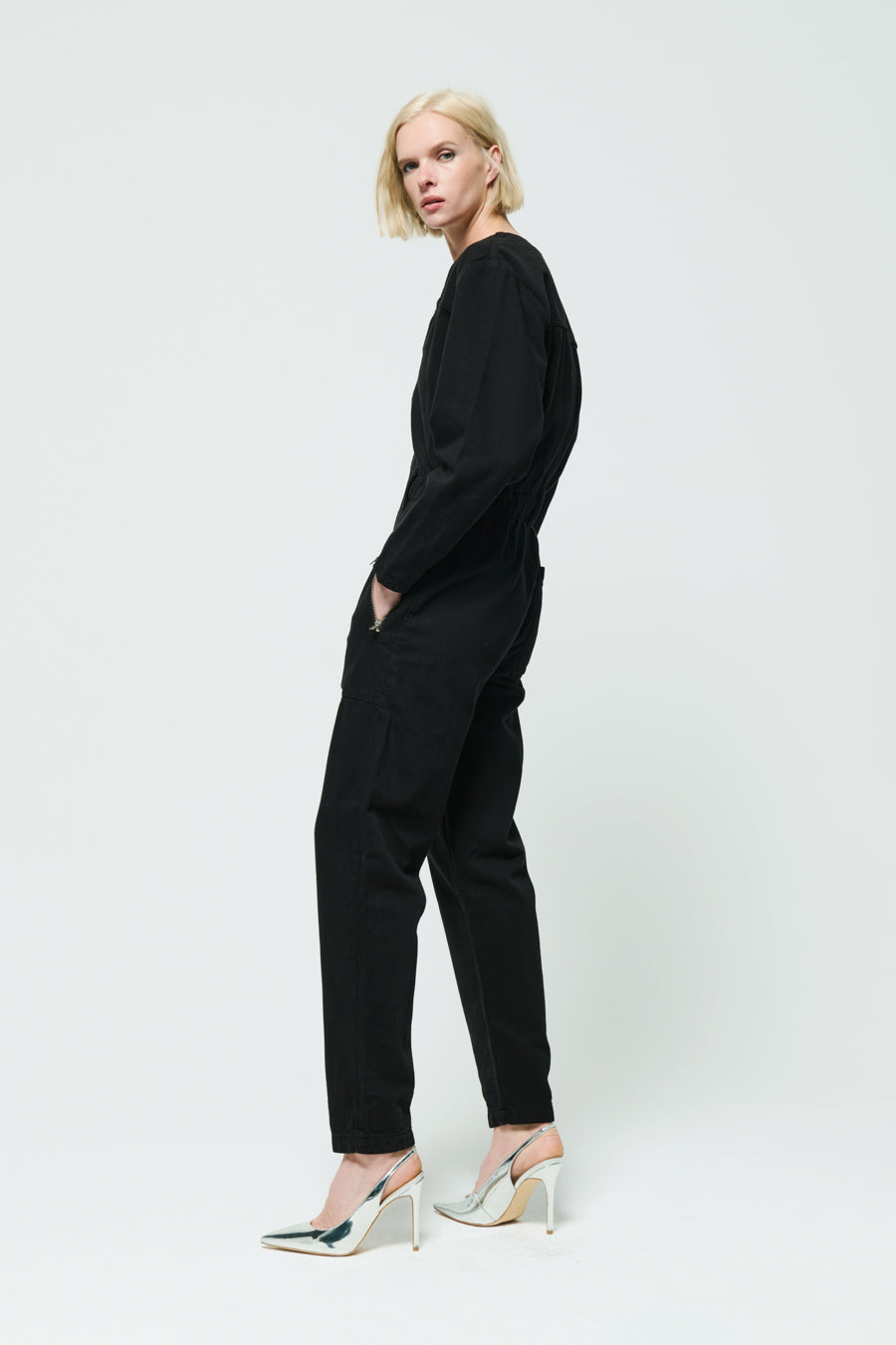 Janai Moto Jumpsuit - Black Beauty