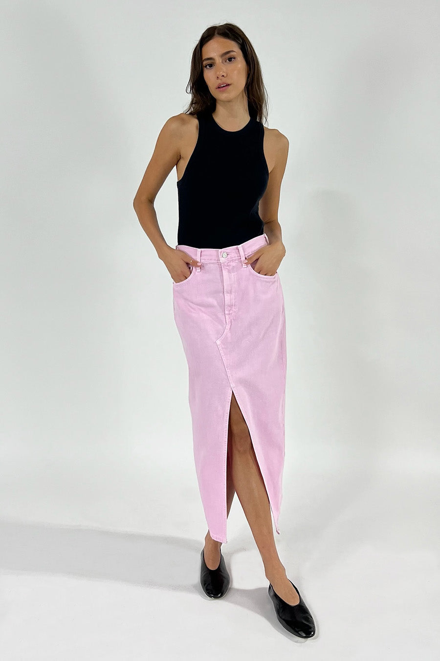 Katina Maxi Skirt Pink Lagoon ETICA Denim