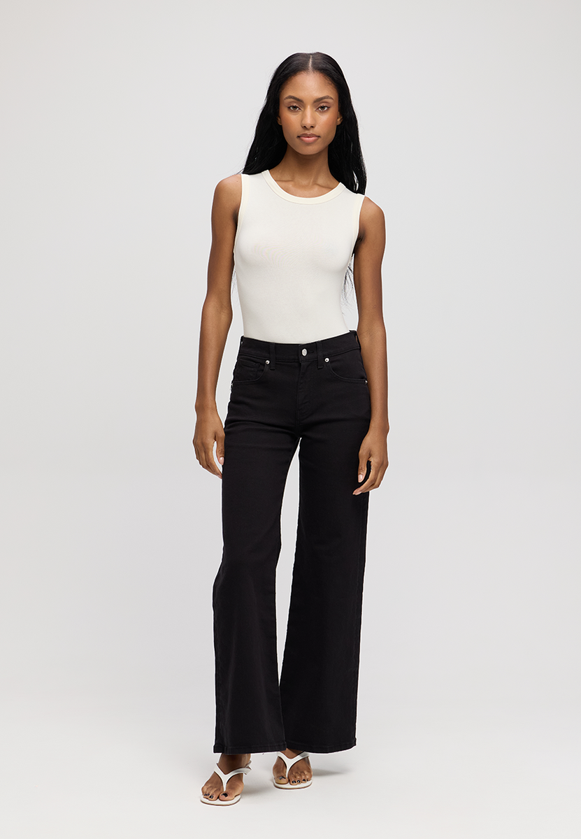 Romi French Wide Leg - Onyx (FINAL SALE) – ÉTICA Denim