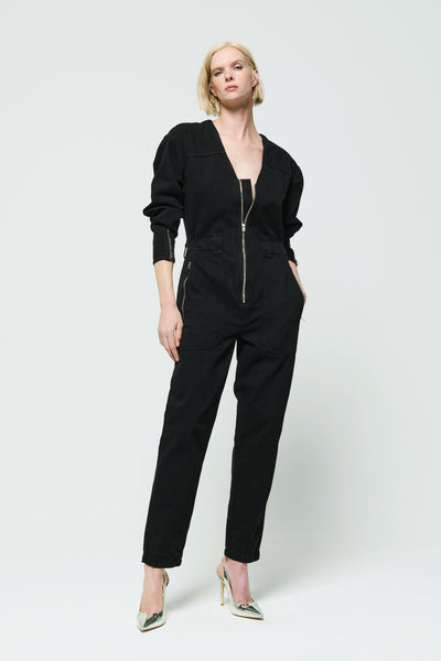 Janai Moto Jumpsuit - Black Beauty – ÉTICA Denim