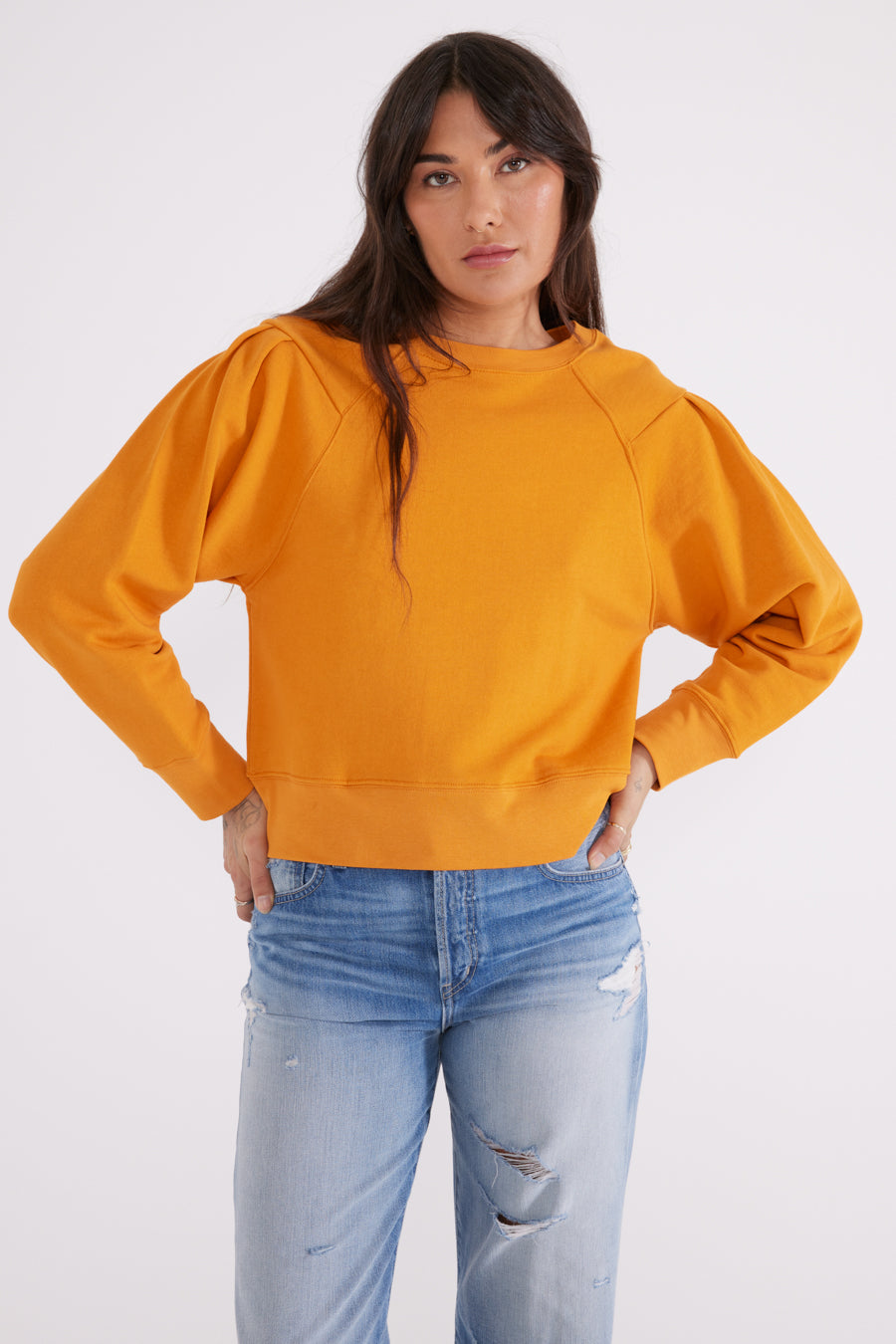 Dani Pleated Sweat Top - Desert Sun – ÉTICA Denim