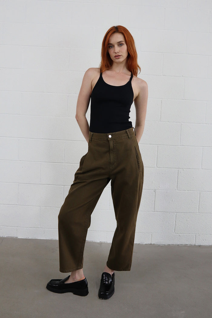Rose Relaxed Pleat Pant - Beech