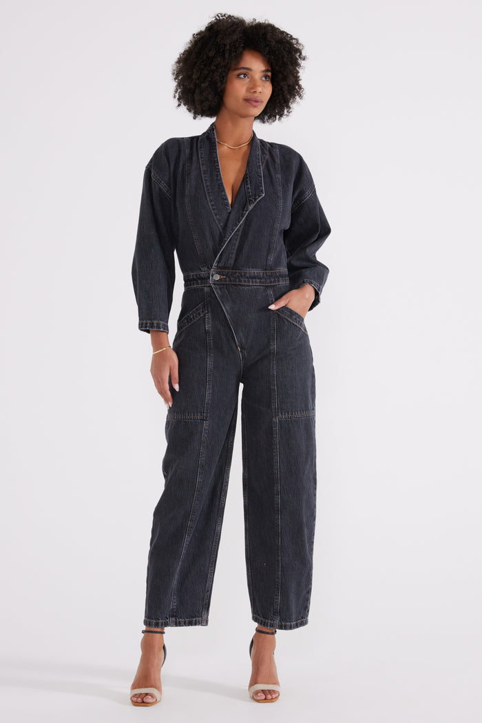 Liv Asymmetric Jumpsuit - Black Mountain
