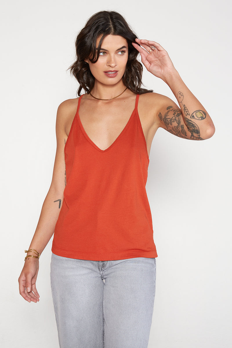 Dasha Cross Back Tank - Bossa Nova